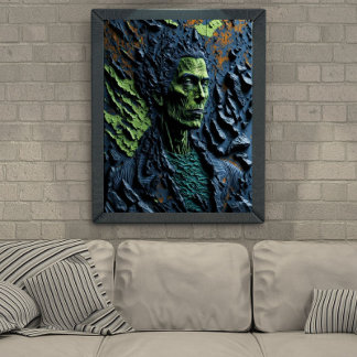 Konstnärlig 3D-imponerande målning Unik Poster