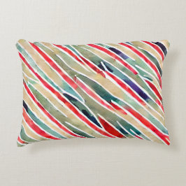 Konstnärlig abstrakt av handkraft mönster Rosa Prydnadskudde