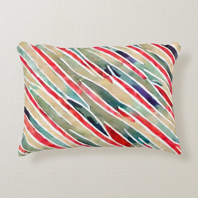 Konstnärlig abstrakt av handkraft mönster Rosa Prydnadskudde (Framsidan)