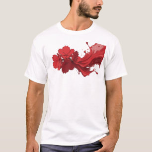 Konstnärlig ABSTRAKT BLOMMA Mode Konst T Shirt