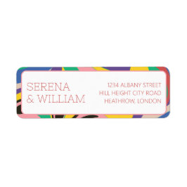 Konstnärlig Abstrakt Bröllop Returadress Etikett