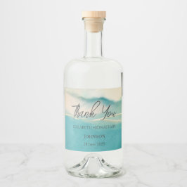 Konstnärlig Abstrakt i Bröllop Tack Spritflaskor Etikett