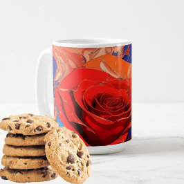 Konstnärlig Abstrakt MarLED Ro Kaffemugg