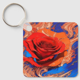 Konstnärlig Abstrakt MarLED Ro Nyckelring