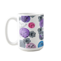 Konstnärlig akvarell botanisk kaffemugg