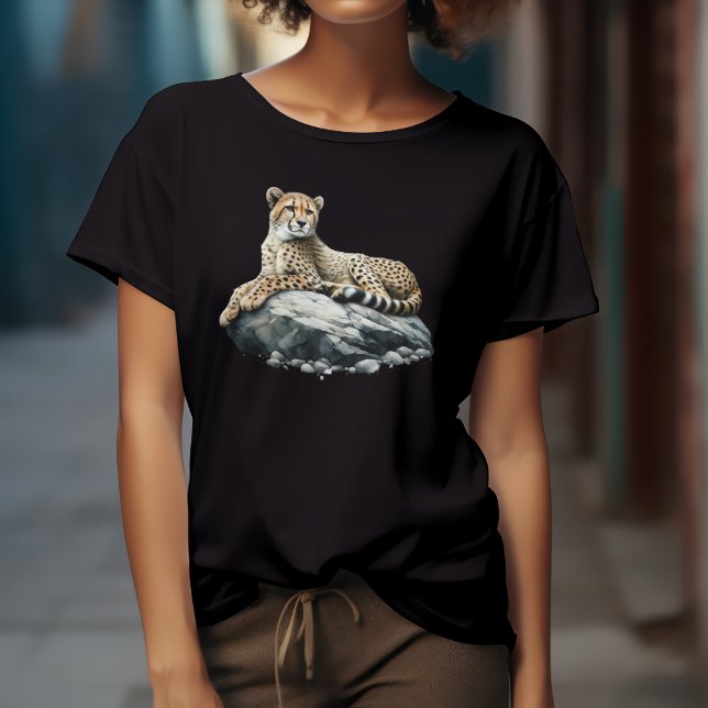 Konstnärlig akvarell Gepard T Shirt (Skapare uppladdad)