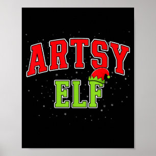 Konstnärlig Alv Jul Familj Matchande Grupp Jul Akt Poster