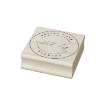 Konstnärlig Anpassningsbar Logotyp Frimärke