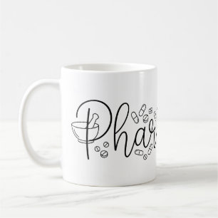 Konstnärlig Apotekar-typografi Mugg