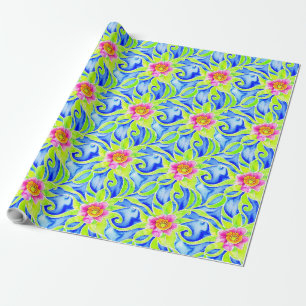 Konstnärlig Art nouveau Boho-Blommigt Presentpapper