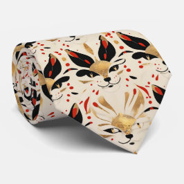 Konstnärlig Art nouveau Cat Mönster Slips