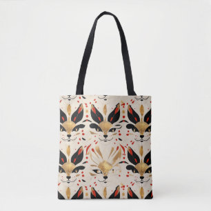 Konstnärlig Art nouveau Cat Mönster Tygkasse