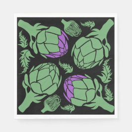 Konstnärlig Artichocke Hemdekor Pappersservett