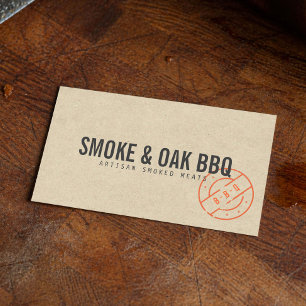 Konstnärlig BBQ Kraft Look Visitkort