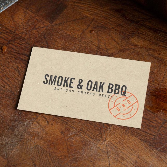 Konstnärlig BBQ Kraft Look Visitkort (Skapare uppladdad)