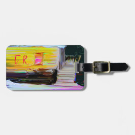 konstnärlig bild av en målning bagagebricka