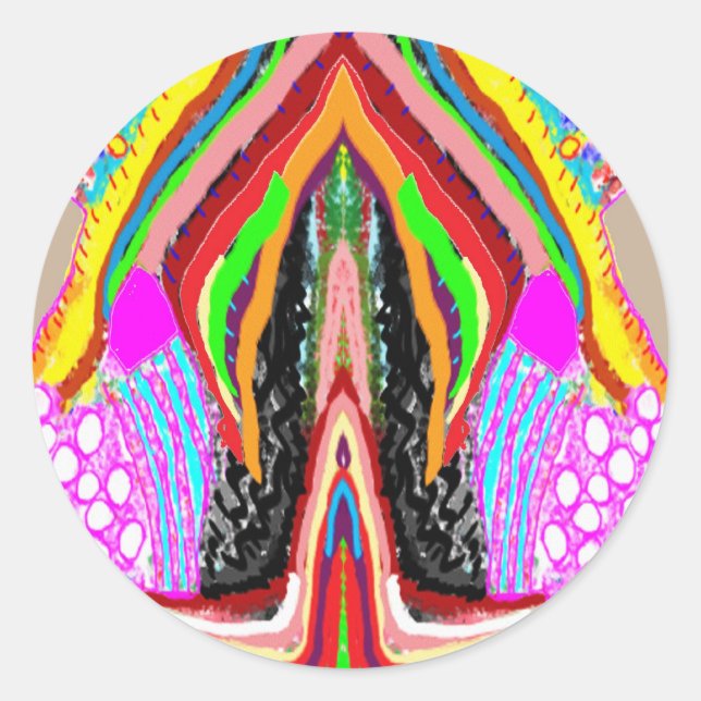 Konstnärlig bild Grafisk sensualitet Runt Klistermärke (Framsida)