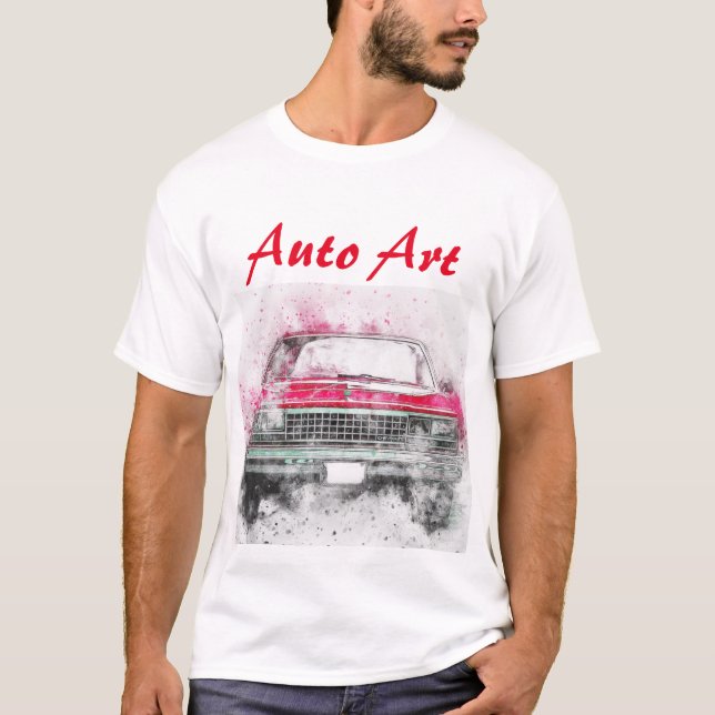Konstnärlig bilgrafik automatiskt t shirt (Framsida)