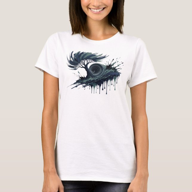 Konstnärlig blå TREE OF LIFE Tröja Design (Framsida)