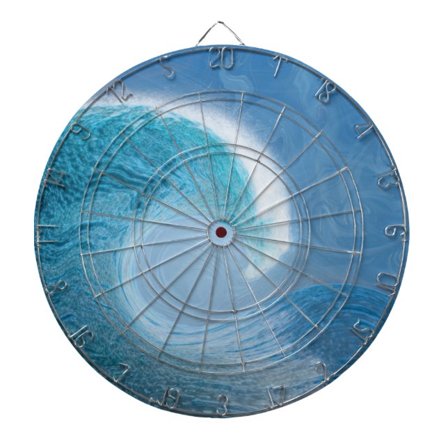 Konstnärlig blå våg darttavla (Framsidan)