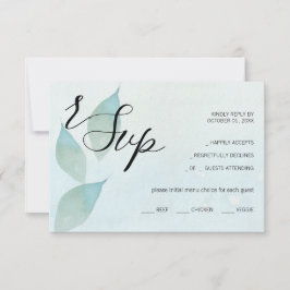 Konstnärlig blåfenad vattenfärgsgrafik OSA kort