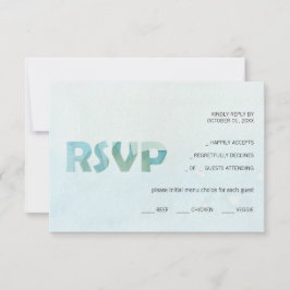 Konstnärlig blåfenad vattenfärgsgrafik OSA kort