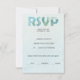 Konstnärlig blåfenad vattenfärgsgrafik OSA kort