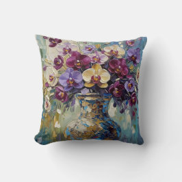 Konstnärlig blomdesign kudde