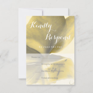 Konstnärlig blomma i gula toner - RSVP OSA Kort