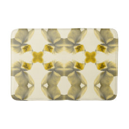 Konstnärlig blomma i Gult Tones Badrumsmatta