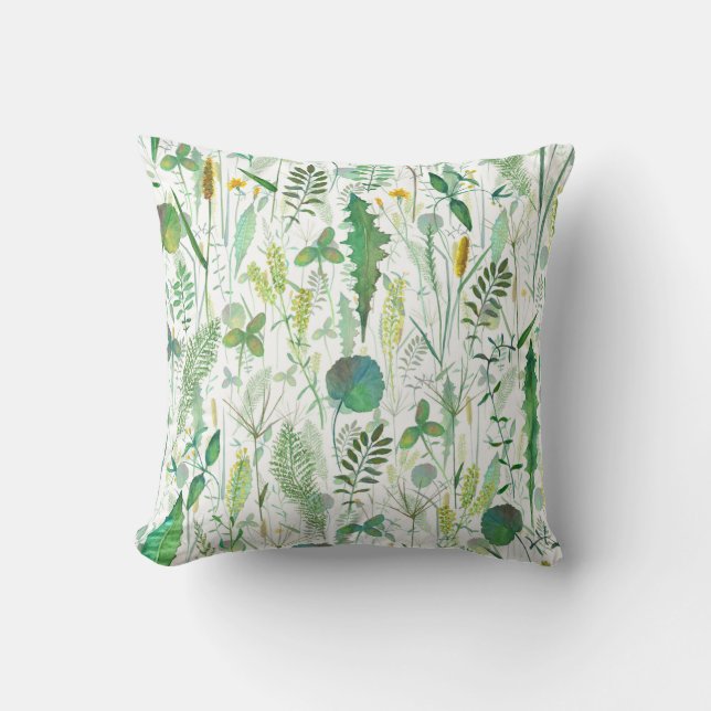 Konstnärlig blommandala kudde (Framsida)