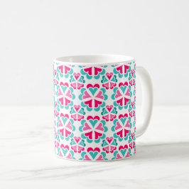 Konstnärlig Blommigt 2-tonkaffe mugg