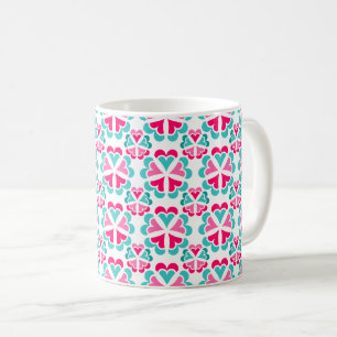 Konstnärlig Blommigt 2-tonkaffe mugg