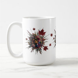 Konstnärlig Blommigt Burst Design Coffee Mugg