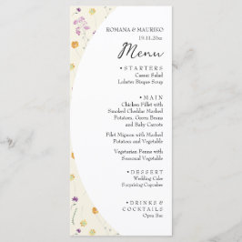 Konstnärlig Blommigt Garden Watercolor Meny