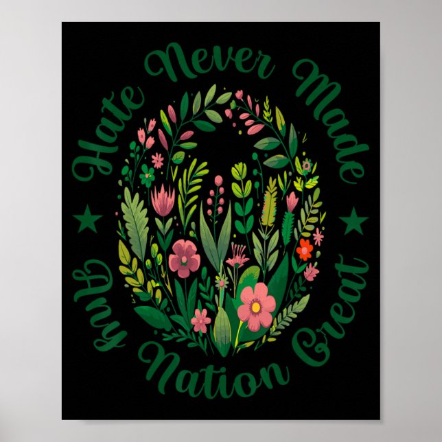 Konstnärlig Blommigt Liberal Anti-Tr Poster (Framsidan)