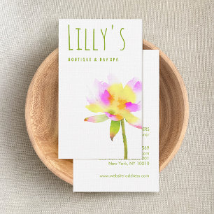 Konstnärlig Blommigt Vattenfärg Lotus Natural Skin Visitkort