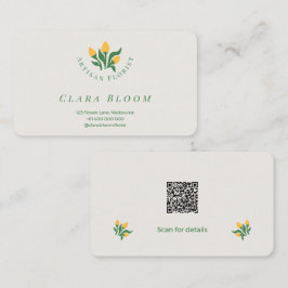 Konstnärlig Blomsterhandlare Minimalistisk Botanis Visitkort