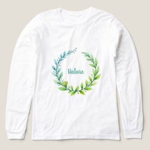 Konstnärlig blomsterkrans t shirt