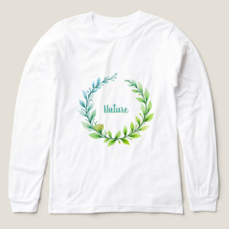 Konstnärlig blomsterkrans t shirt