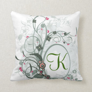 Konstnärlig bokstav K monogram Kudde