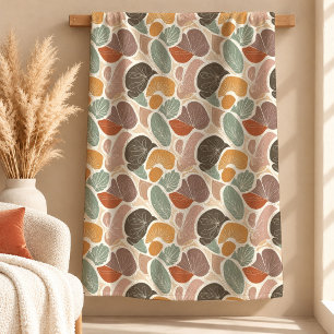 Konstnärlig Bränd Orange Rost Boho Formad Filta Fleecefilt