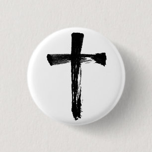 Konstnärlig Brush Kor Christian Jesus Crucifix Knapp