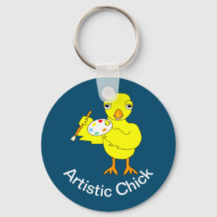 Konstnärlig Chick Nyckelring