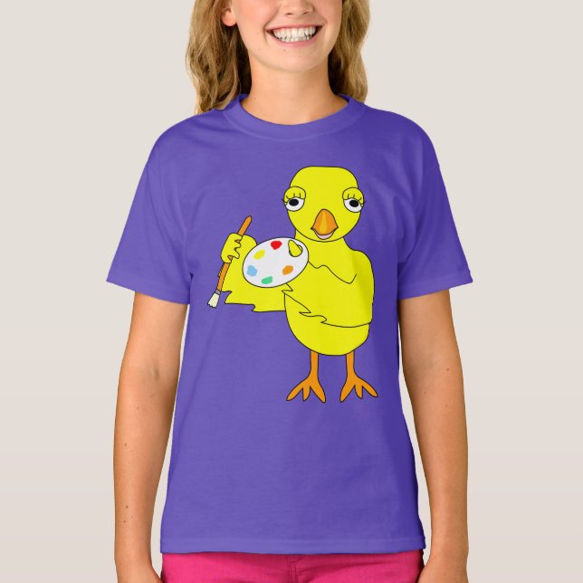 Konstnärlig Chick T Shirt (Framsida)