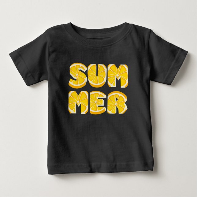 Konstnärlig Citron Sommar T Shirt (Framsida)
