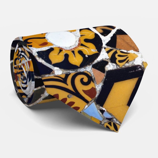 Konstnärlig Collage av den brutna Belägga med Slips (Rullad)