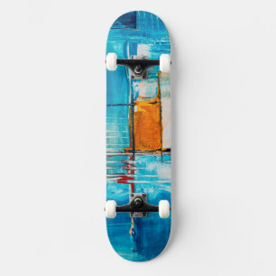 Konstnärlig Cool Målade Mini Skateboard Bräda 18,5 Cm
