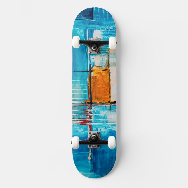 Konstnärlig Cool Målade Mini Skateboard Bräda 18,5 Cm (Framsida)