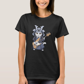Konstnärlig design av japansk katt som spelar elba t shirt